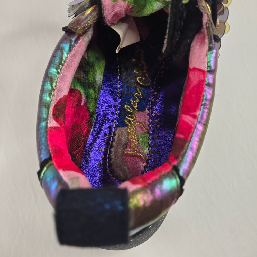 Irregular Choice Iridescent Sneakers RARE Sequin Flower Running Shoes - Picture 3 of 8